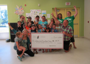 Large cheque presentation to the Boys and Girls club for $1585 from the Unrestricted community fund