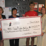 Cheque presentation to the YMCA for $1400
