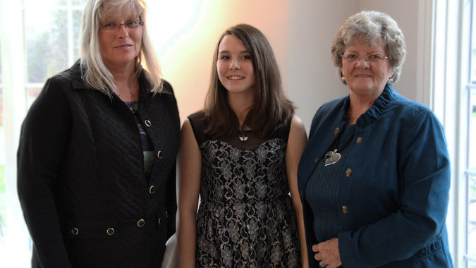 Erin Moriarty with her mother and grandmother